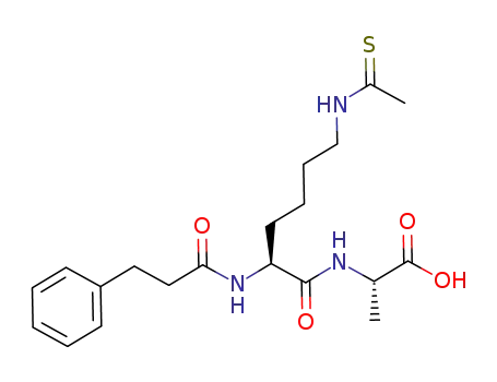 (S)-2-((S)-6-(ethanethioamido)-2-(3-phenylpropanamido)hexanamido)propanoic acid