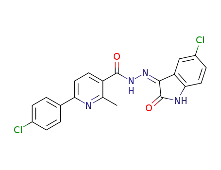 (Z)-6-(4-chlorophenyl)-2-methyl-N'-(2-oxoindolin-5-chloro-3-ylidene)nicotinohydrazide