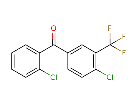 Molecular Structure of 1313994-80-7 (2',4-dichloro-3-(trifluoromethyl)benzophenone)