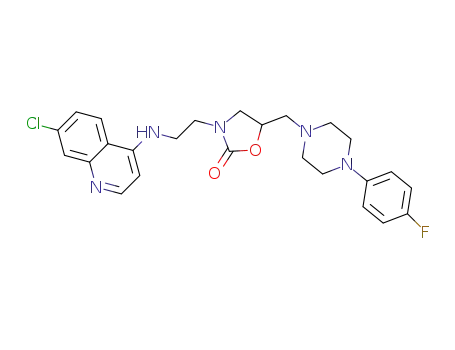 3-(2-(7-chloroquinolin-4-ylamino)ethyl)-5-((4-(4-fluorophenyl)piperazin-1-yl)methyl)oxazolidin-2-one