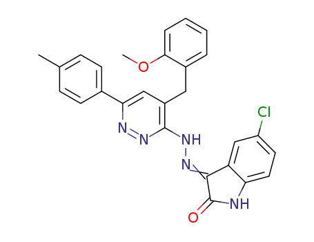 3-[2-(4-(2-methoxybenzyl)-6-ptolylpyridazin-3-yl)hydrazono]-5-chloroindolin-2-one