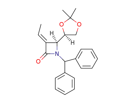 (3E,4S)-4-[(4R)-2,2-dimethyl-1,3-dioxolan-4-yl]-1-(diphenylmethyl)-3-ethylideneazetidin-2-one