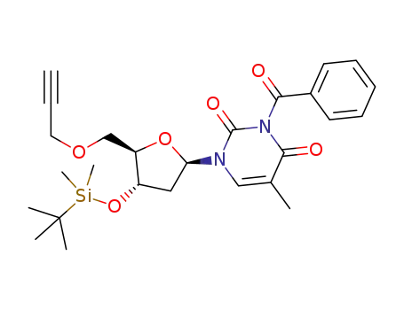 N<sub>3</sub>-benzoyl-5'-O-(propyn-3-yl) 3'-O-tert-butyldimethylsilylthymidine