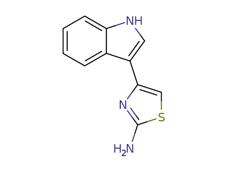 Molecular Structure of 22258-56-6 (4-(1H-INDOL-3-YL)-1,3-THIAZOL-2-AMINE)