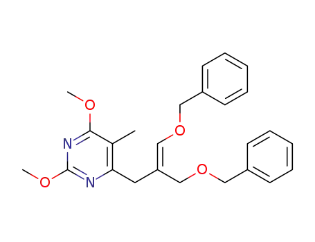 2,4-dimethoxy-5-methyl-6-((2Z)-3-(phenylmethoxy)-2-[(phenylmethoxy)methyl]-prop-2-en-1-yl)pyrimidine