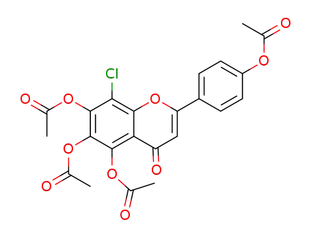 Molecular Structure of 1373921-90-4 (5,6,7,4'-tetraacetoxy-8-chloroflavone)