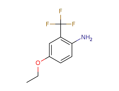 Molecular Structure of 121307-27-5 (Benzenamine, 4-ethoxy-2-(trifluoromethyl)- (9CI))