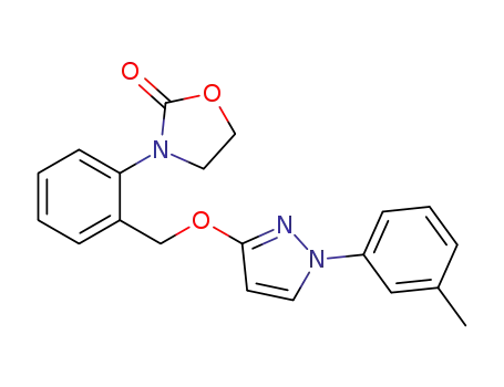 3-(2-((1-m-tolyl-2H-pyrazol-3-yloxy)methyl)phenyl)oxazolidin-2-one