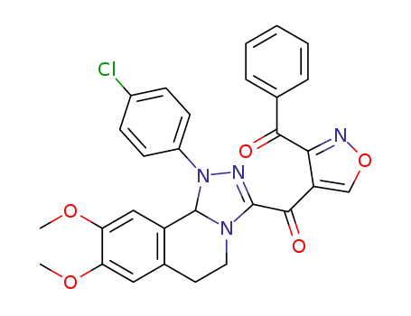 [4-(8,9-dimethoxy-1-(4-chlorophenyl)-1,5,6,10b-tetrahydro[1,2,4]triazolo[3,4-a]isoquinoline-3-carbonyl)-isoxazol-3-yl]phenylmethanone