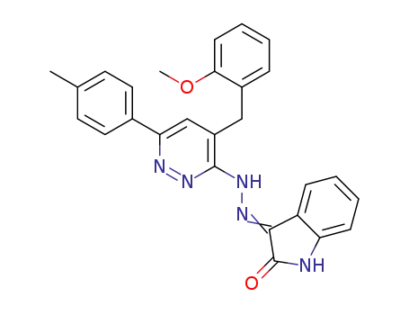 3-[2-(4-(2-methoxybenzyl)-6-p-tolylpyridazin-3-yl)hydrazono]indolin-2-one