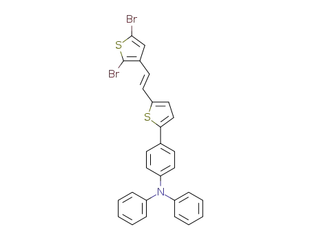 (E)-4-(5-(2-(2,5-dibromothiophen-3-yl)vinyl)thiophen-2-yl)-N,N-diphenylaniline