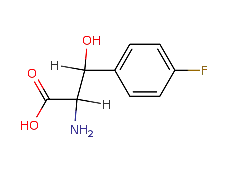 Molecular Structure of 322-03-2 (4-Fluoro-β-hydroxy-phenylalanine)