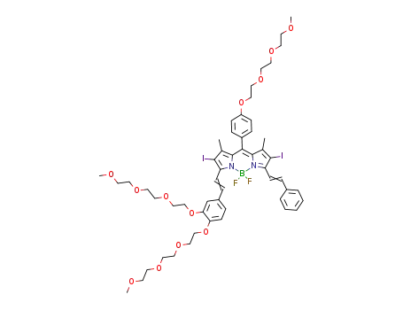C<sub>54</sub>H<sub>67</sub>BF<sub>2</sub>I<sub>2</sub>N<sub>2</sub>O<sub>12</sub>
