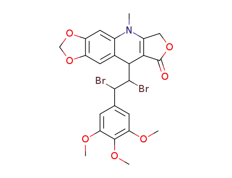 9-[1,2-dibromo-2-(3,4,5-trimethoxyphenyl)ethyl]-4-methyl-6,7-(methylenedioxy)-4,9-dihydrofuro[3,4-b]quinolin-1(3H)-one