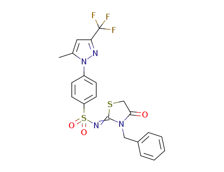 C<sub>21</sub>H<sub>17</sub>F<sub>3</sub>N<sub>4</sub>O<sub>3</sub>S<sub>2</sub>