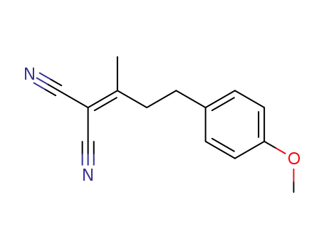 Molecular Structure of 69244-84-4 (Propanedinitrile, [3-(4-methoxyphenyl)-1-methylpropylidene]-)