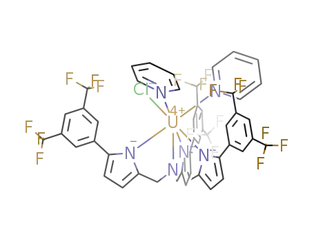[(N(CH<sub>2</sub>C<sub>4</sub>H<sub>2</sub>(C<sub>6</sub>H<sub>3</sub>(CF<sub>3</sub>)2)N)3)UCl(C<sub>5</sub>H<sub>5</sub>N)2]