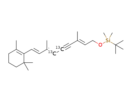 [10,11-13C<sub>2</sub>]-((2E,6E,8E)-3,7-dimethyl-9-(2,6,6-trimethylcyclohex-1-enyl)nona-2,6,8-trien-4-ynyloxy)(tert-butyl)dimethylsilane