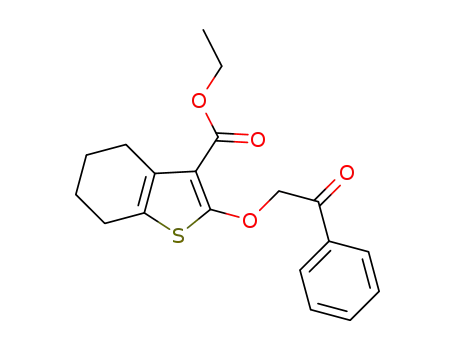 Molecular Structure of 1314117-72-0 (ethyl 2-(2-oxo-2-phenylethoxy)-4,5,6,7-tetrahydro-[1]-benzothiophene-3-carboxylate)