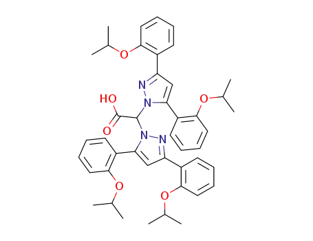 Molecular Structure of 1414813-59-4 (2,2-bis(3,5-bis(2-isopropoxyphenyl)-1H-pyrazol-1-yl)acetic acid)