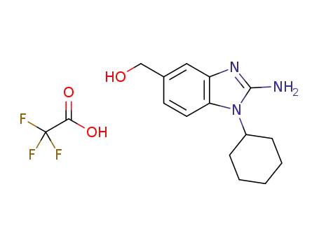 (2-amino-1-cyclohexyl-1H-benzoimidazol-5-yl)methanol trifluoroacetate