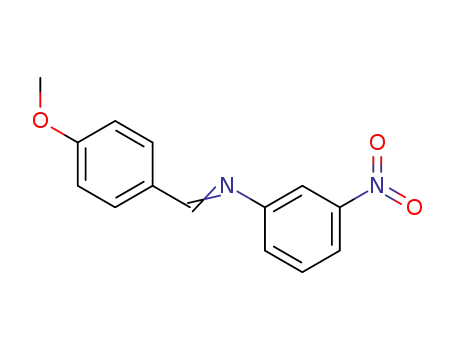Molecular Structure of 20534-81-0 (N-[(4-METHOXYPHENYL)METHYLIDENE]-N-(3-NITROPHENYL)AMINE)