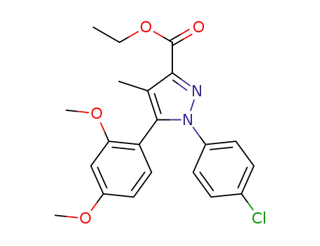 1-(4-chlorophenyl)-5-(2,4-dimethoxyphenyl)-4-methyl-1H-pyrazole-3-carboxylic acid ethyl ester