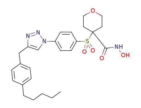 N-hydroxy-4-({4-[4-(4-pentylbenzyl)-1H-1,2,3-triazole-1-yl]phenyl}sulfonyl)tetrahydro-2H-pyran-4-carboxamide