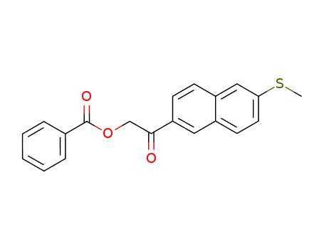 Molecular Structure of 62244-95-5 (Ethanone, 2-(benzoyloxy)-1-[6-(methylthio)-2-naphthalenyl]-)