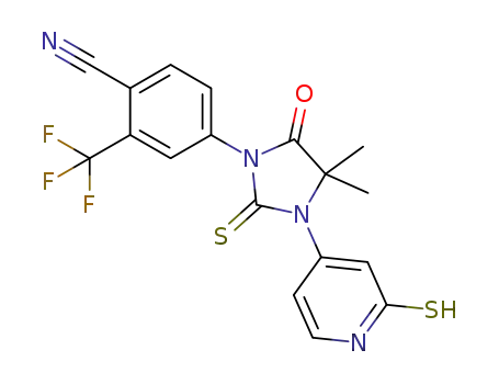 4-[3-(2-mercaptopyridin-4-yl)-4,4-dimethyl-5-oxo-2-thioxoimidazolidin-1-yl]-2-trifluoromethylbenzonitrile