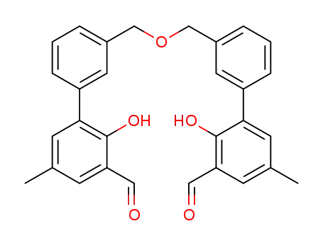 Molecular Structure of 1312236-75-1 (3′,3′′′-(oxybis(methylene))bis(5-methyl-2-hydroxy-[1,1′-biphenyl]-3-carbaldehyde))