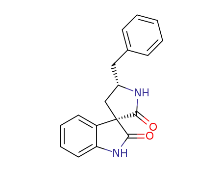 Molecular Structure of 1396762-97-2 ((5'S)-5'-benzylspiro[indoline-3,3'-pyrrolidine]-2,2'-dione)