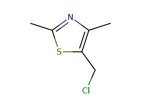 Molecular Structure of 98134-35-1 (Thiazole, 5-(chloromethyl)-2,4-dimethyl-)