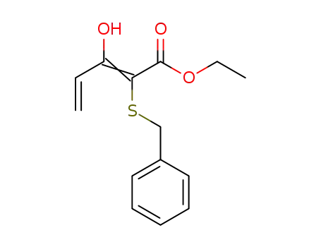2-benzylsulfanyl-3-hydroxypenta-2,4-dienoic acid ethyl ester
