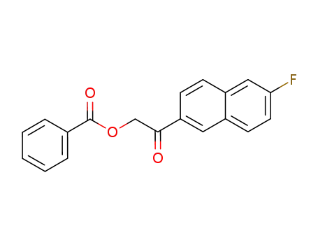 Molecular Structure of 62244-91-1 (Ethanone, 2-(benzoyloxy)-1-(6-fluoro-2-naphthalenyl)-)