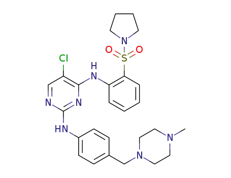 5-chloro-N<sub>2</sub>-(4-((4-methylpiperazin-1-yl)methyl)phenyl)-N<sub>4</sub>-(2-(pyrrolidin-1-ylsulfonyl)phenyl)pyrimidine-2,4-diamine