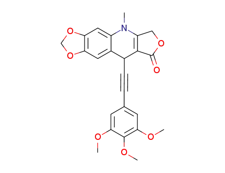 4-methyl-6,7-(methylenedioxy)-9-[2-(3,4,5-trimethoxyphenyl)ethynyl]-4,9-dihydrofuro[3,4-b]quinolin-1(3H)-one