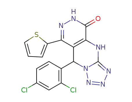 9-(2,4-dichlorophenyl)-8-(2-thienyl)-4,9-dihydrotetrazolo[1',5':1,2]pyrimido[4,5-d]pyridazin-5(6H)-one