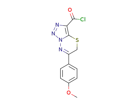 6-(4-methoxyphenyl)-5H-[1,2,3]triazolo[5,1-b][1,3,4]thiadiazine-3-carbonyl chloride