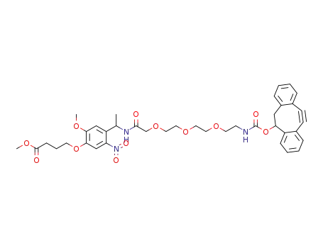 4-{4-[14-(11,12-didehydro-5,6-dihydrodibenzo[a,e]cycloocten-5-oxycarbonylamino)-4-oxo-6,9,12-trioxa-3-azatetradec-2-yl]-2-methoxy-5-nitrophenoxy}butanoic acid methyl ester