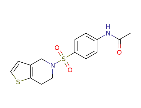 Molecular Structure of 949779-15-1 (N-(4-{6,7-dihydrothieno[3,2-c]pyridin-5(4H)-ylsulfonyl}phenyl)acetamide)