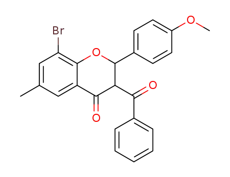 4H-1-Benzopyran-4-one,
3-benzoyl-8-bromo-2,3-dihydro-2-(4-methoxyphenyl)-6-methyl-
