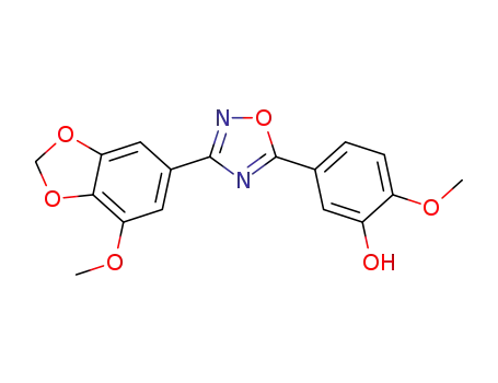 3-(3-methoxy-4,5-methylenedioxyphenyl)-5-(3-hydroxy-4-methoxyphenyl)-1,2,4-oxadiazole