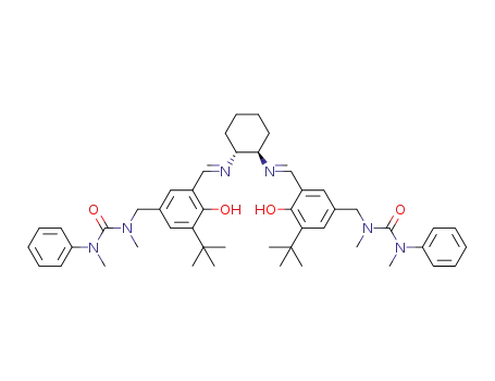 1,1'-(5,5'-(1E,1'E)-(1R,2R)-cyclohexane-1,2-diylbis(azan-1-yl-1-ylidene)bis(methan-1-yl-1-ylidene)bis(3-tert-butyl-4-hydroxy-5,1-phenylene)bis(methylene))bis(1,3-dimethyl-3-phenylurea)