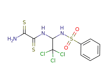Molecular Structure of 1257096-40-4 (N-[2,2,2-trichloro-1-(phenylsulfonylamino)ethyl]ethanedithioamide)