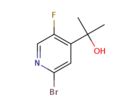 Molecular Structure of 1387560-83-9 (2-(2-bromo-5-fluoropyridin-4-yl)propan-2-ol)