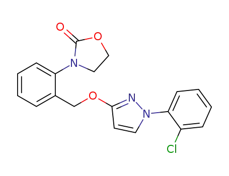 3-(2-((1-(2-chlorophenyl)-2H-pyrazol-3-yloxy)methyl)phenyl)oxazolidin-2-one