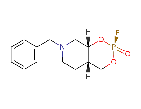 (+)-(1R,3S,6S)-9-benzyl-3-fluoro-2,4-dioxa-9-aza-3-phosphadecalin 3-oxide