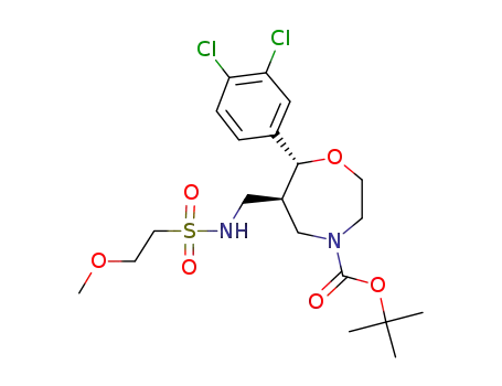 tert-butyl (6S,7R)-7-(3,4-dichlorophenyl)-6-({[(2-methoxyethyl)sulfonyl]amino}methyl)-1,4-oxazepane-4-carboxylate