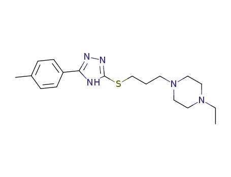 Molecular Structure of 1363773-41-4 (3-(4-ethylpiperazino)propyl [5-(4-methylphenyl)-4H-1,2,4-triazol-3-yl]sulfide)